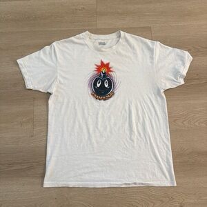 Graphic White Tee with Explosive Design
